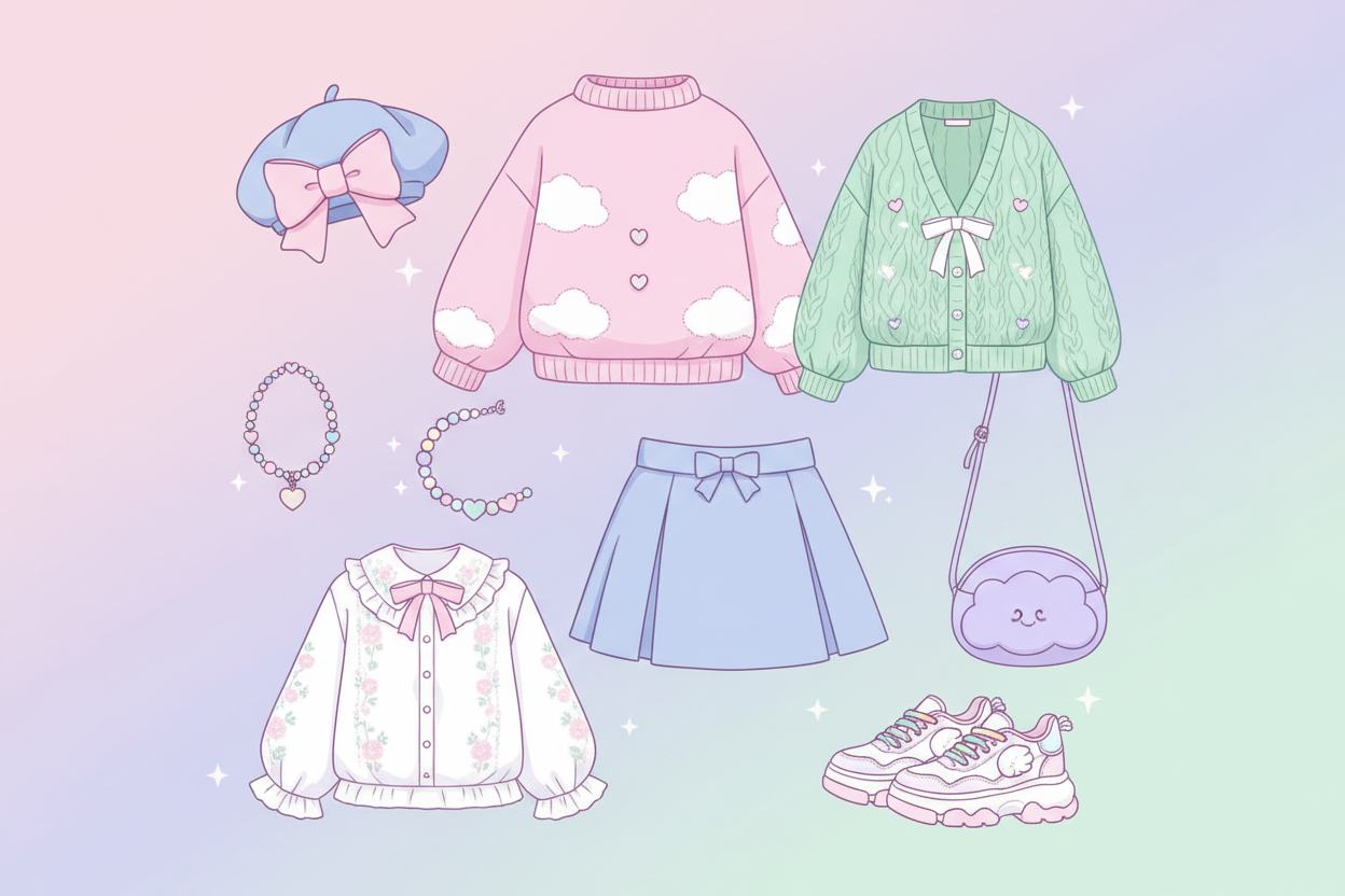 Kawaii Capsule Wardrobe: Build 12 Outfits With 8 Pieces