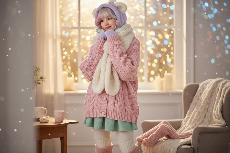 Kawaii Winter Outfits 2025: Cozy Pastel Layers for Cold Weather