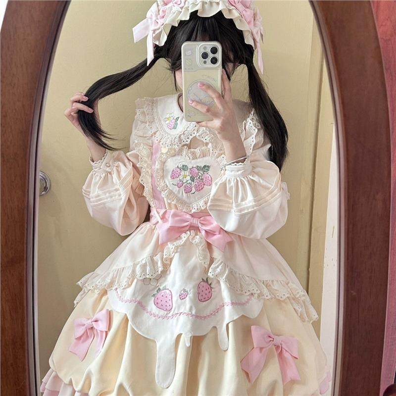 Berry Lace Darling Strawberry JSK Dress Set