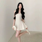French First-Love Polka Dot Slip Dress - kawaii-inspired outfit in pastel colors - 68734412