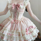 Butterfly Ballet Lolita Cake Dress - kawaii-inspired outfit in pastel colors - 98287326