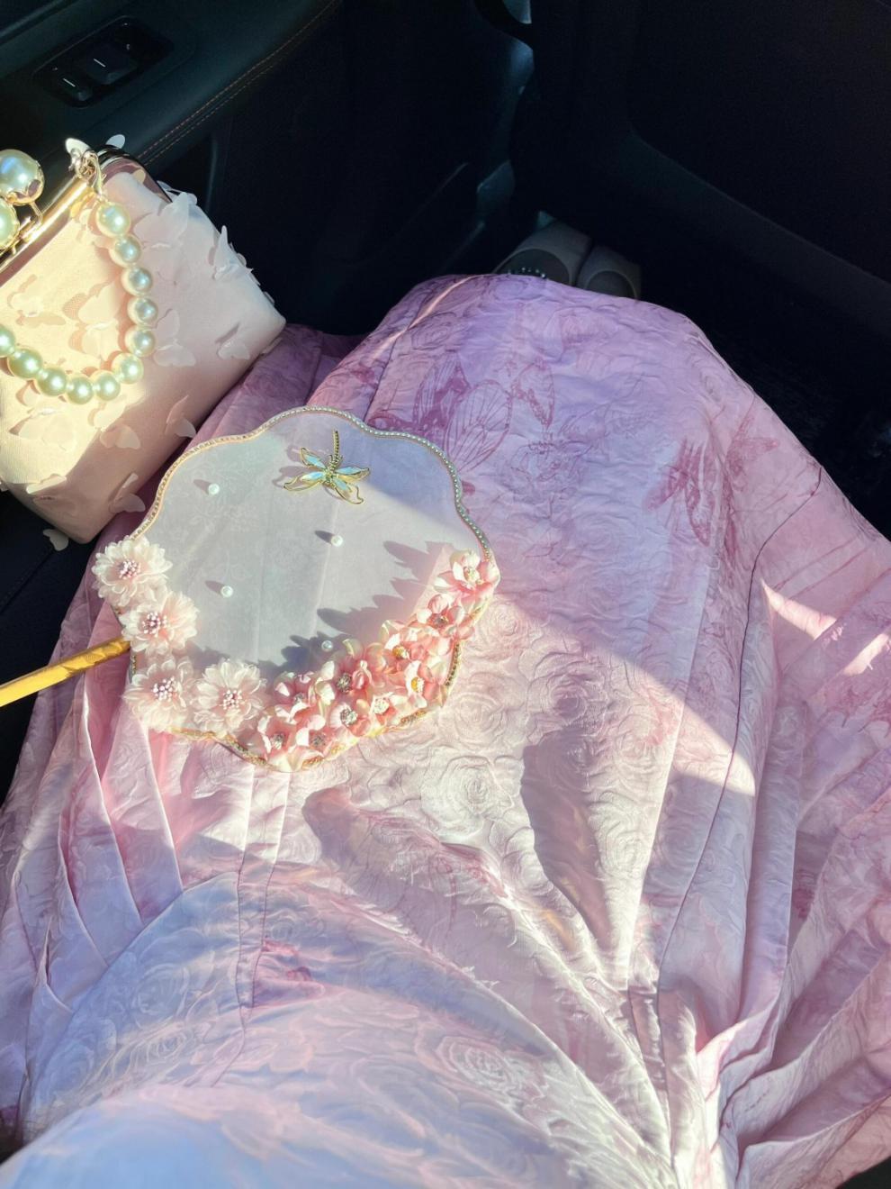 Pastel Hanfu-Inspired Brocade Dress