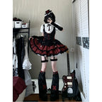 Sweetheart Idol Rock Lolita Costume Set - kawaii-inspired outfit in pastel colors - 12368895
