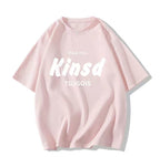 American Retro Oversized Letter Print T-Shirt - kawaii-inspired outfit in pastel colors - 30956730