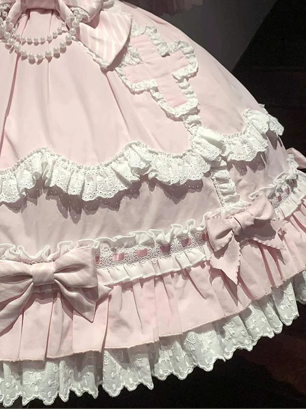 Pink Heart Princess Lolita Dress & Cape Set