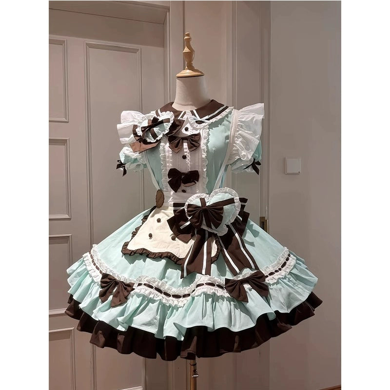 Mint Chocolate Sweet Maid Lolita Dress Set