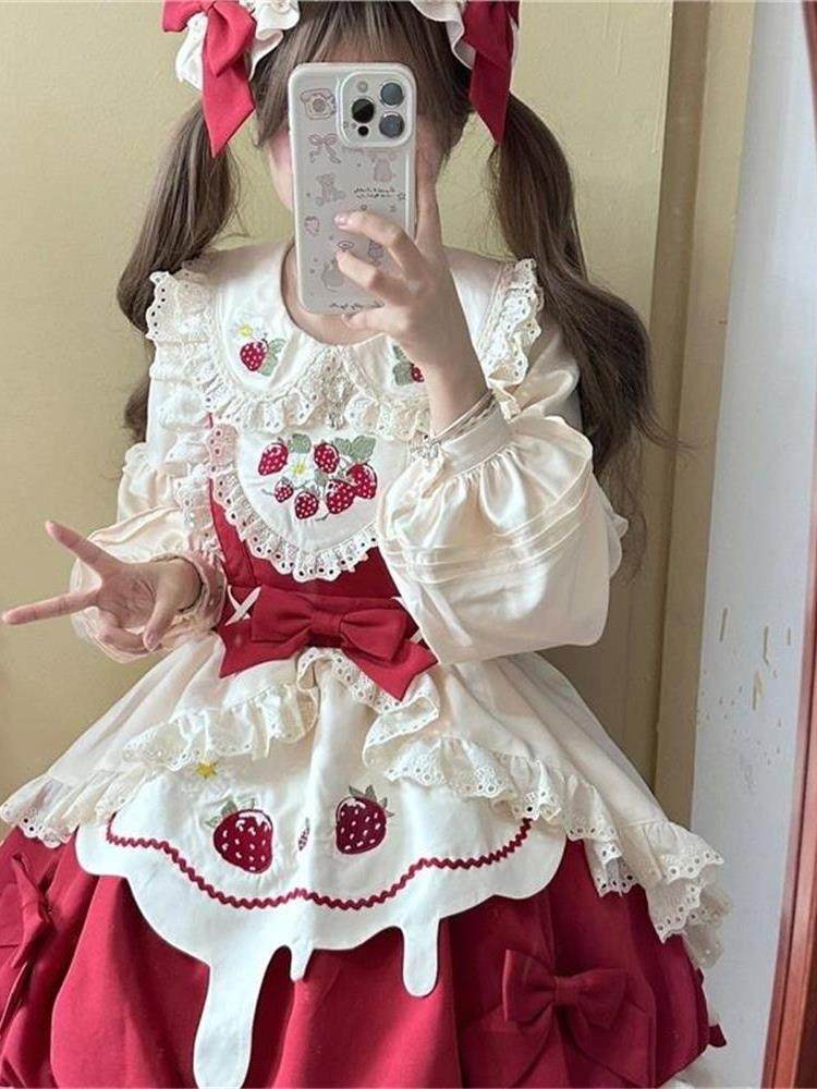 Berry Lace Darling Strawberry JSK Dress Set