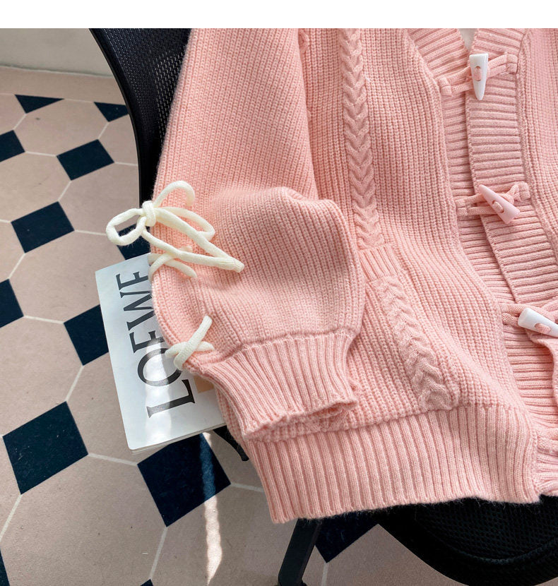 Lazy Japanese Collegiate Knit Cardigan - kawaii-inspired outfit in pastel colors - 88485496