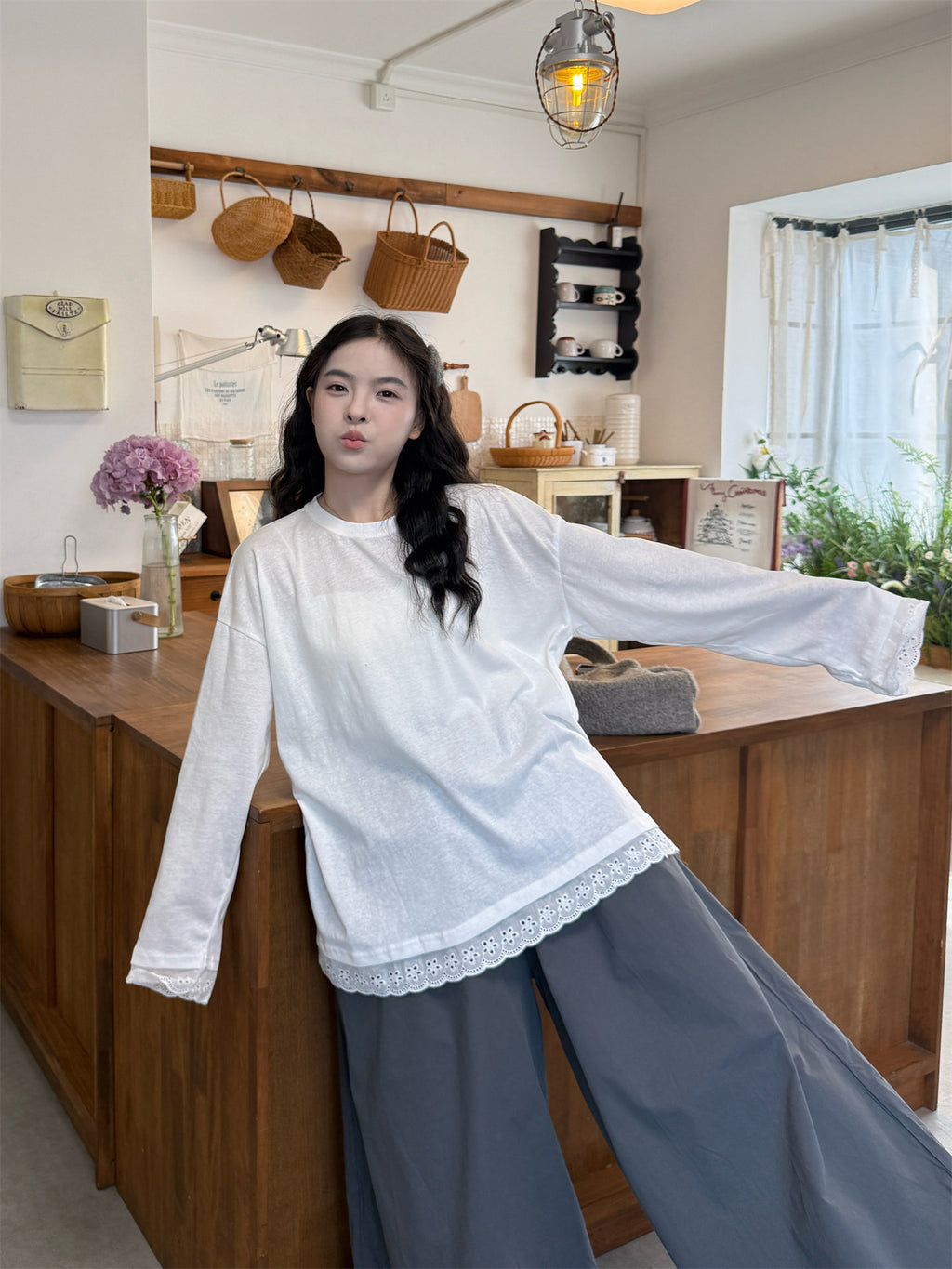 Retro Japanese Contrast Knit Sweater Jacket