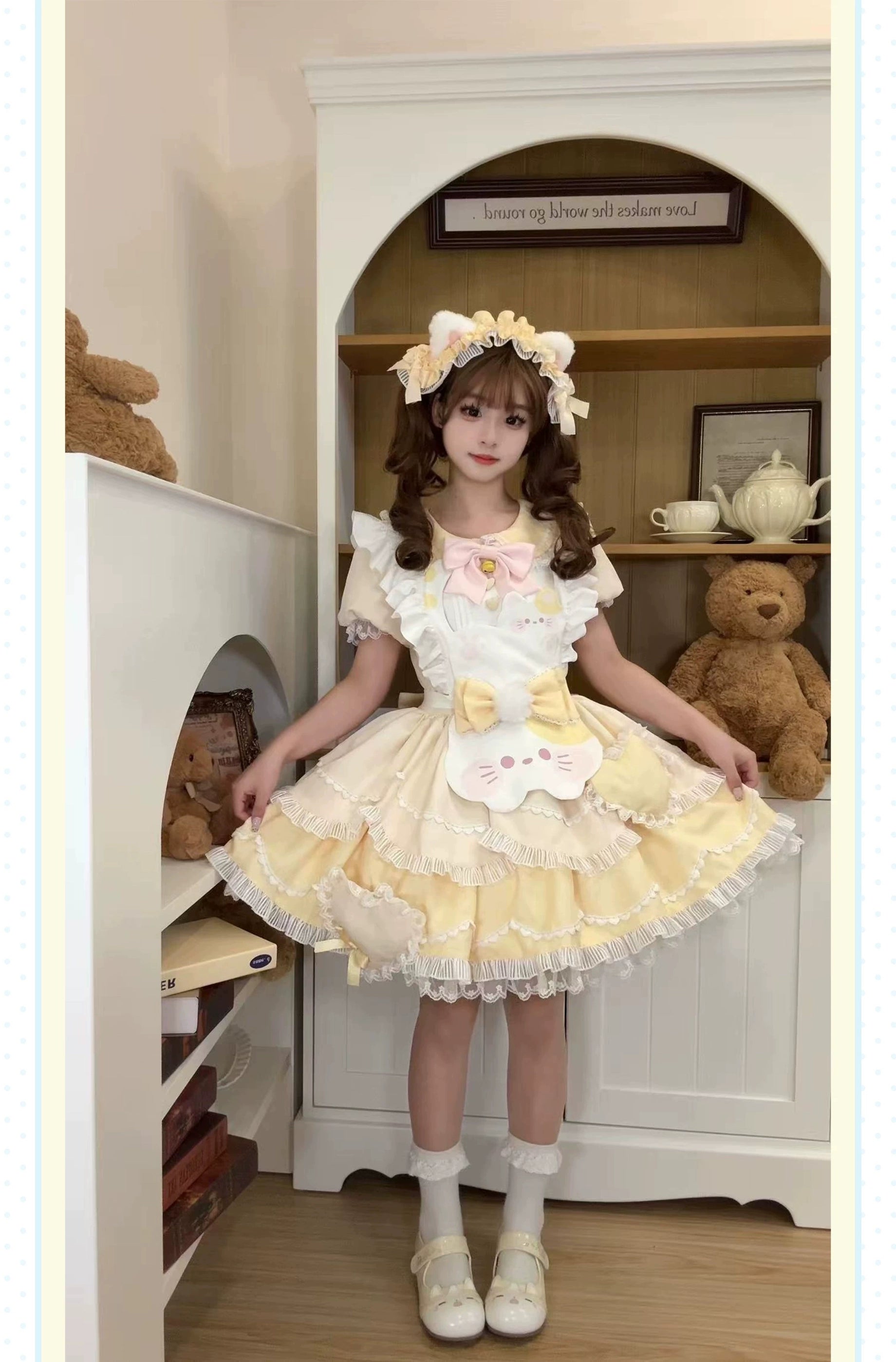 Sweet Tea Meow Lolita OP Dress