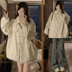 Dopamine Sweet Floral-Lapel Jacket - kawaii-inspired outfit in pastel colors - 66586581