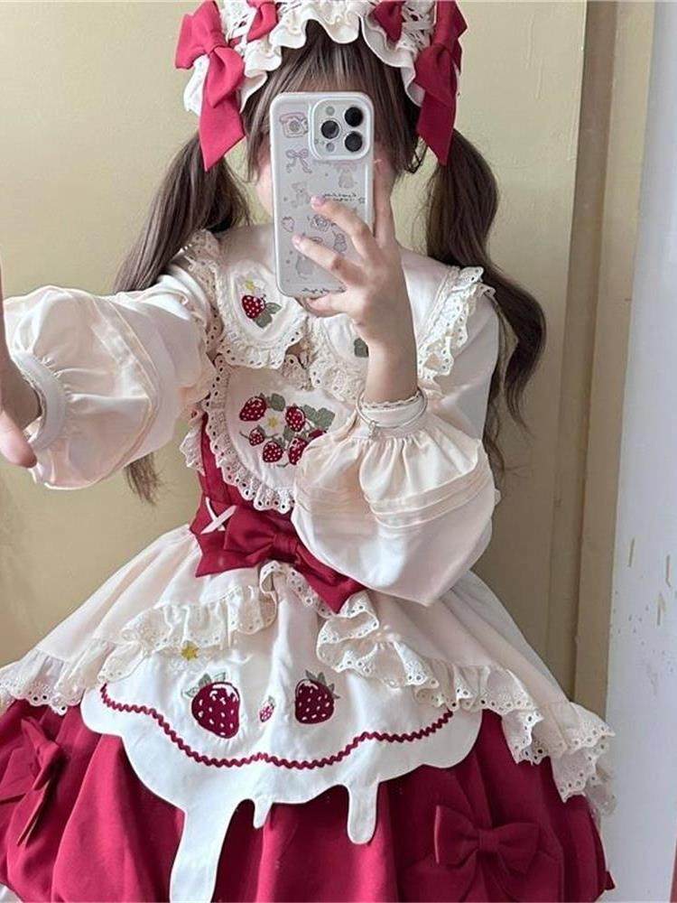 Berry Lace Darling Strawberry JSK Dress Set