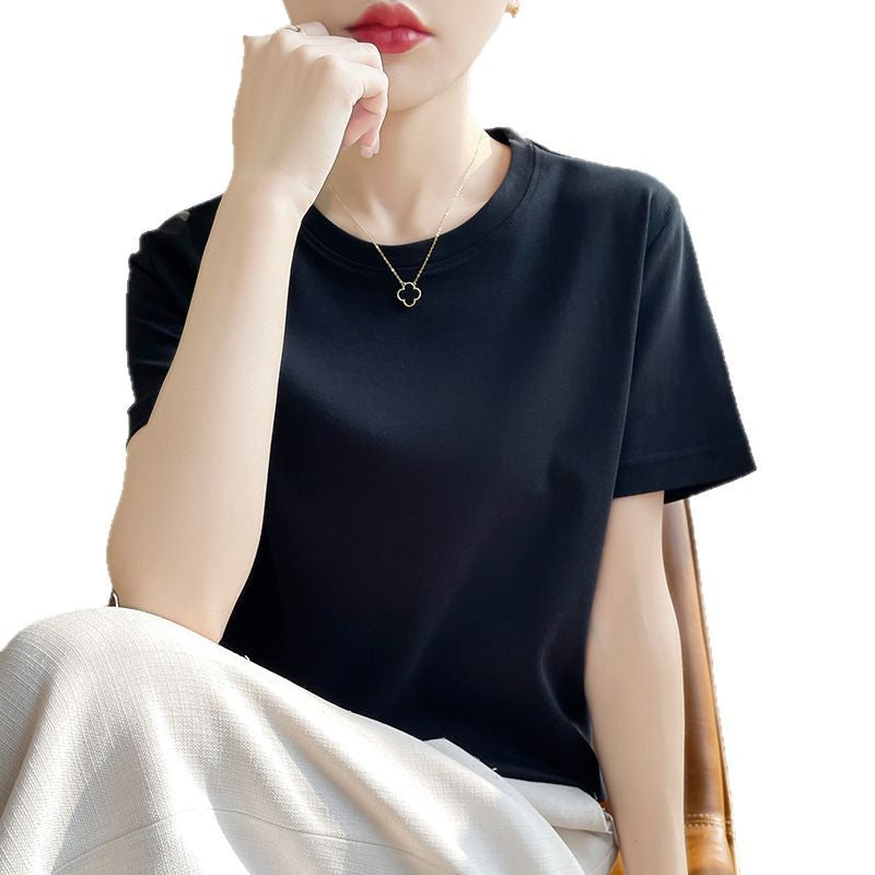 Mercerized Cotton Slim-Fit Women’s Tee - kawaii-inspired outfit in pastel colors - 18889166