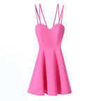 Sweetheart Flare Mini Dress - kawaii-inspired outfit in pastel colors - 15258020