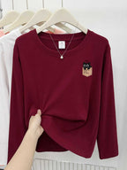 Cute Cat Print Korean Short Sleeve T-Shirt - kawaii-inspired outfit in pastel colors - 28876808
