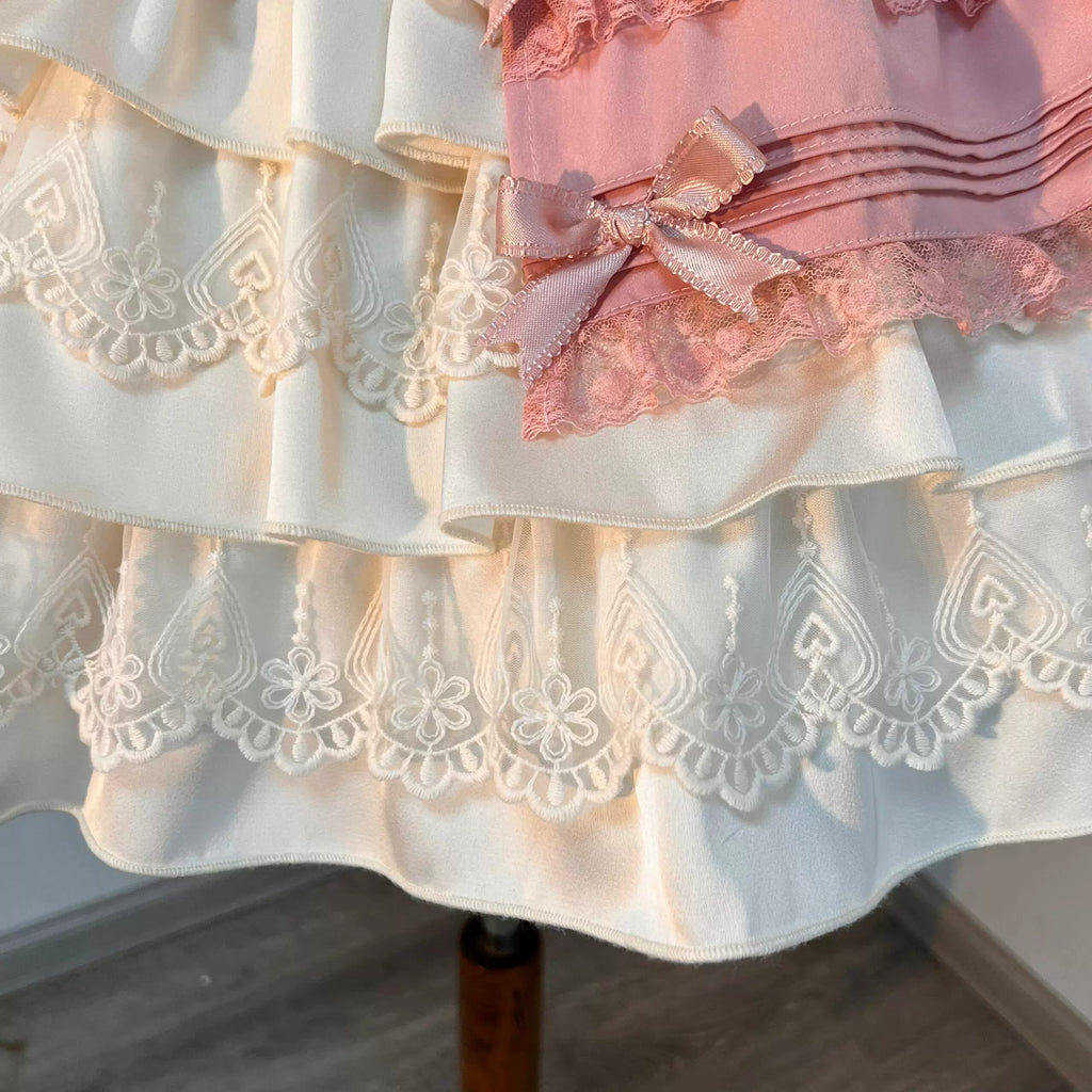 Pink Ribbon Lolita Corset Set