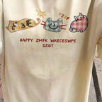 Dopamine Cartoon Cotton Summer T-Shirt - kawaii-inspired outfit in pastel colors - 25850393