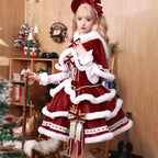 Christmas Symphony Lolita Dress Set - kawaii-inspired outfit in pastel colors - 64660050