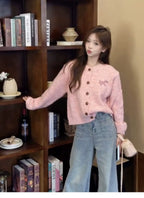 Pink Milk Soft Knit Cardigan Jacket - kawaii-inspired outfit in pastel colors - 48969940