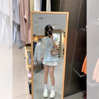 Contrasting Raglan Cotton Short-Sleeve Tee - kawaii-inspired outfit in pastel colors - 55130781