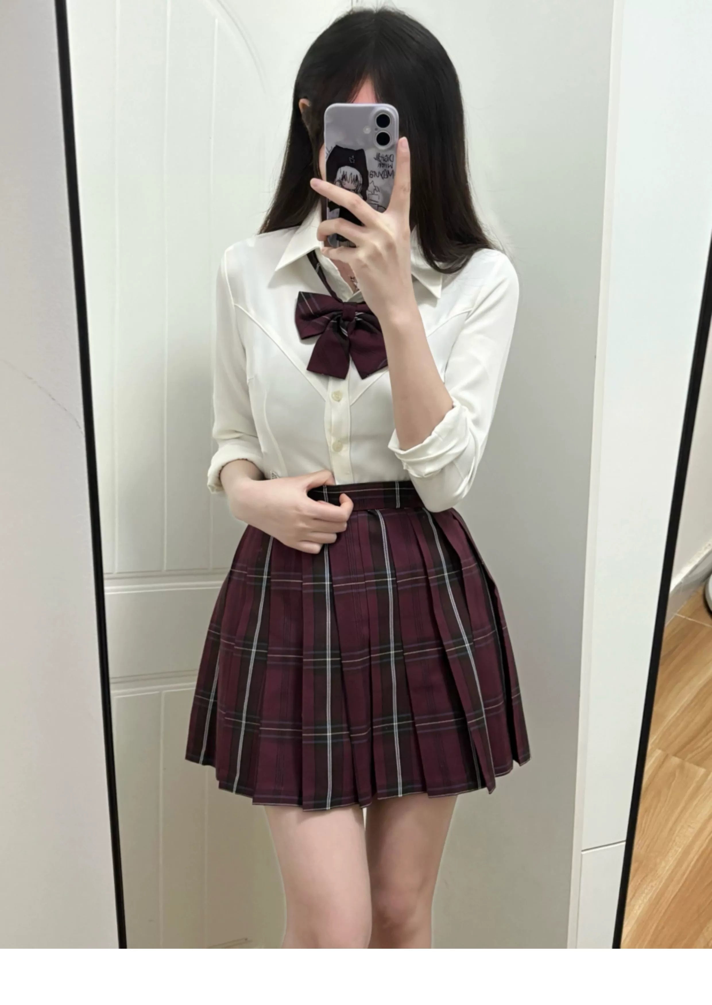 JK Waist Shirt & Pleated Skirt Set