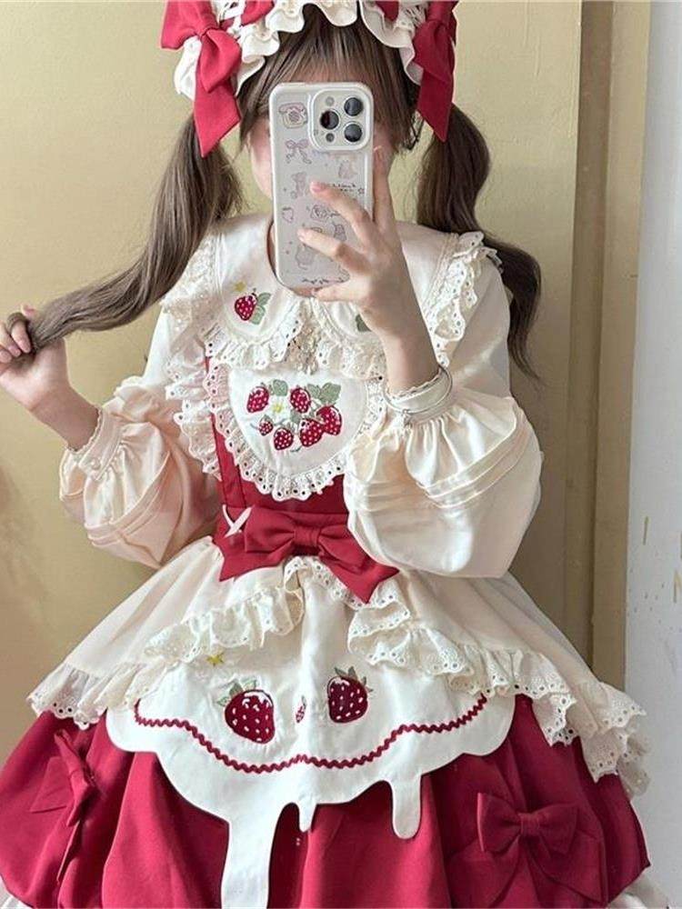 Berry Lace Darling Strawberry JSK Dress Set