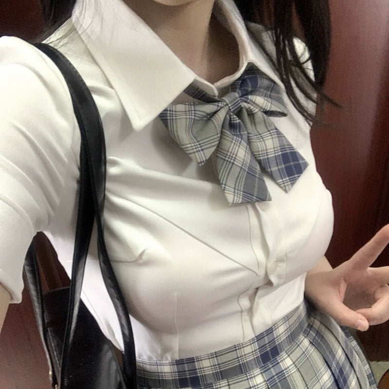 JK Waist Shirt & Pleated Skirt Set