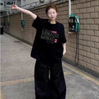 High-Street Graphic Cotton Tee - kawaii-inspired outfit in pastel colors - 51406560