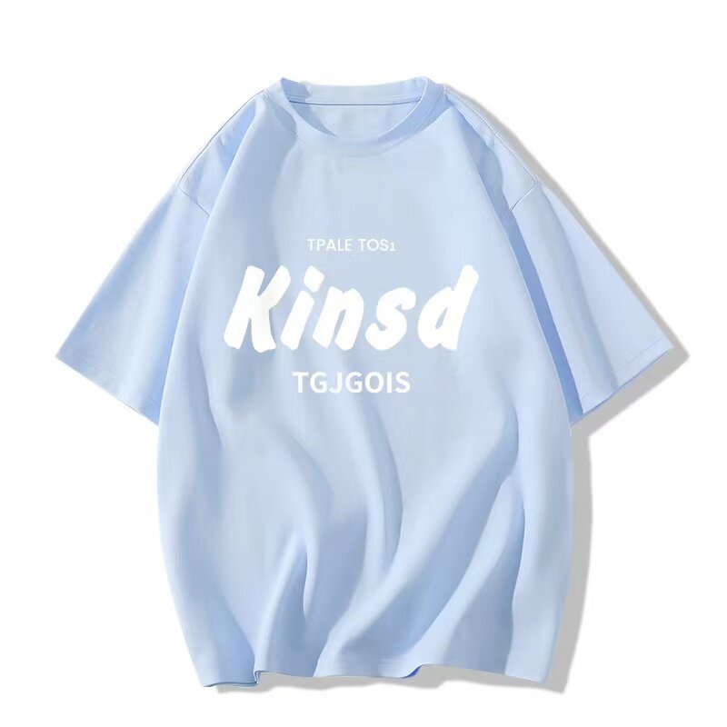 American Retro Oversized Letter Print T-Shirt