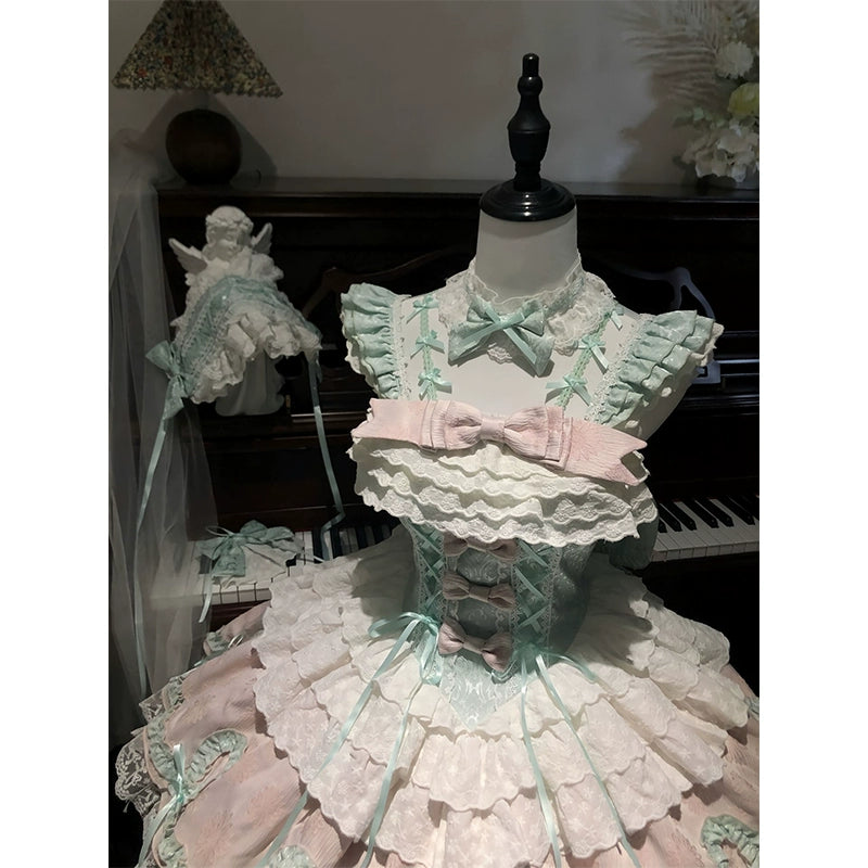Mint Macaron Princess Lolita JSK Dress
