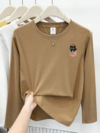 Cute Cat Print Korean Short Sleeve T-Shirt - kawaii-inspired outfit in pastel colors - 52278924