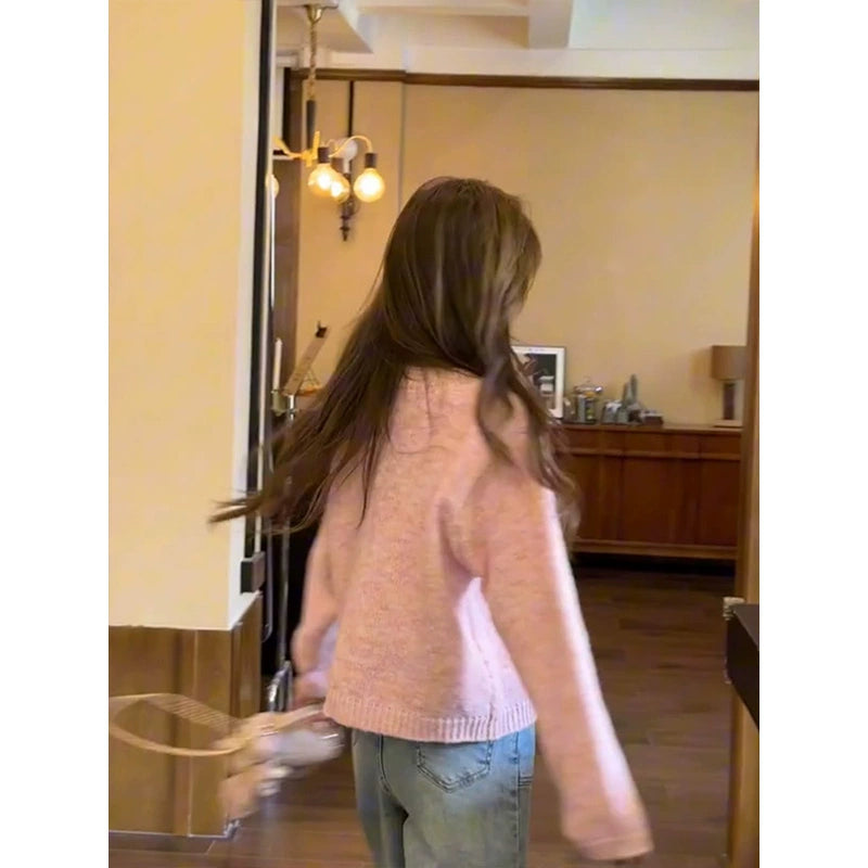 Pink Milk Soft Knit Cardigan Jacket