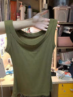 Modal Ribbed Scoop Neck Camisole Top - kawaii-inspired outfit in pastel colors - 4775517