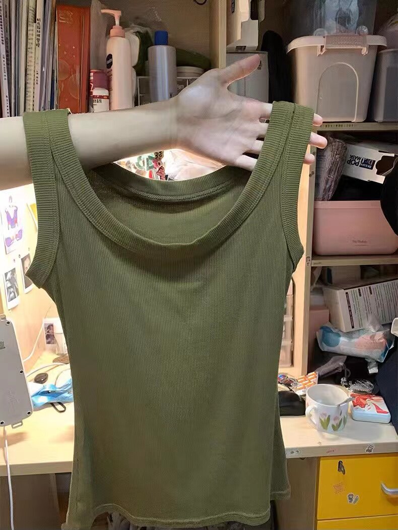 Modal Ribbed Scoop Neck Camisole Top