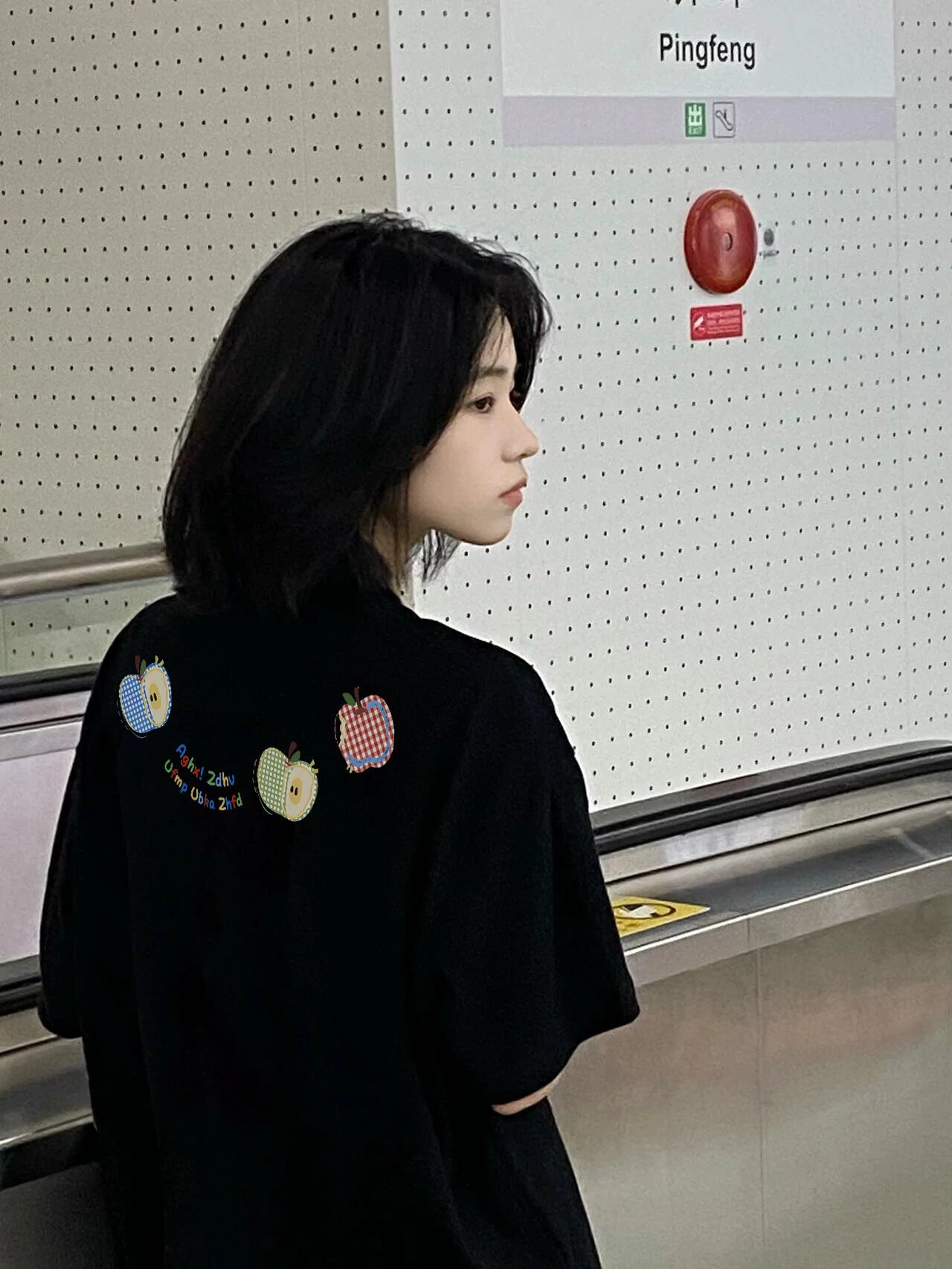 Summer Cotton Apple Graphic T-Shirt