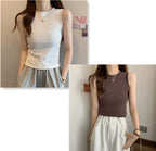 Modal Wide-Shoulder Slim Vest - kawaii-inspired outfit in pastel colors - 58882458