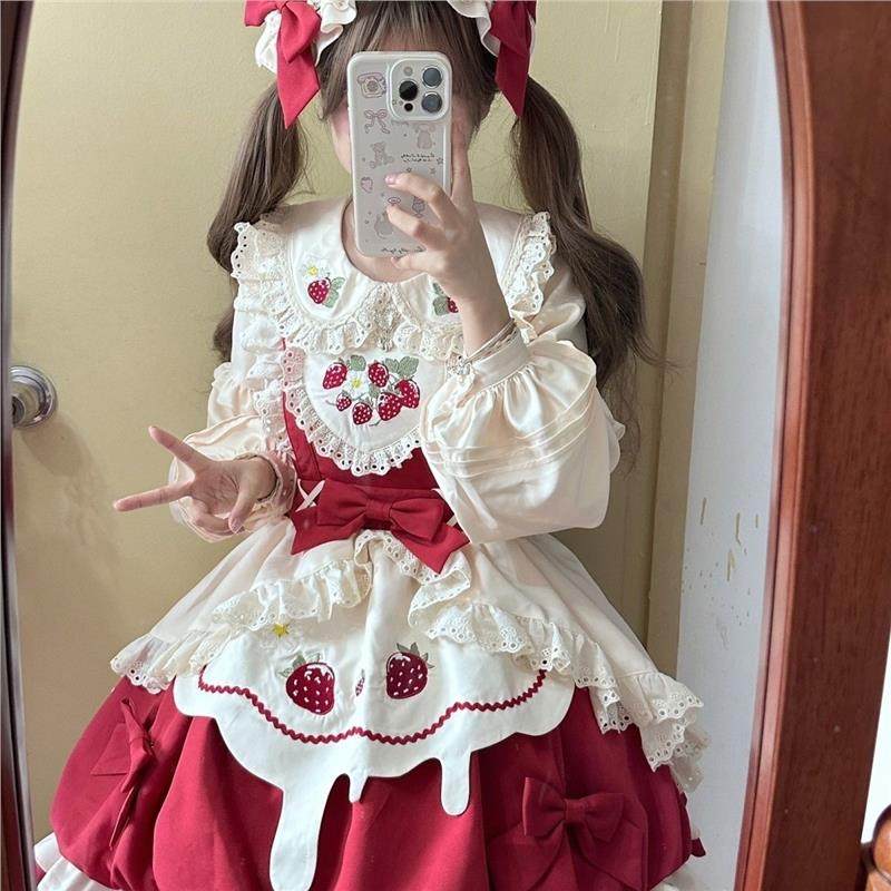 Berry Lace Darling Strawberry JSK Dress Set