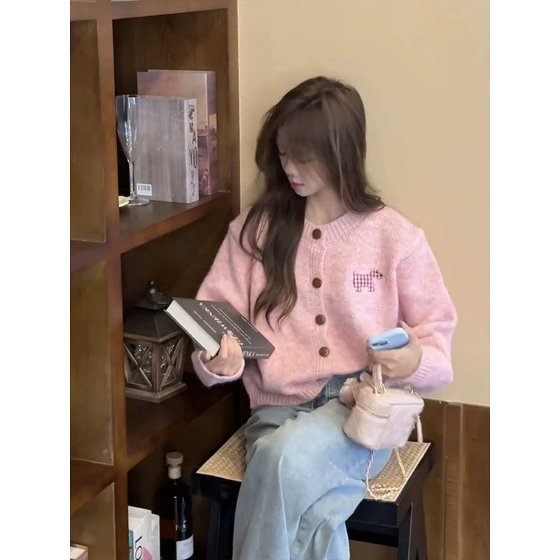 Pink Milk Soft Knit Cardigan Jacket