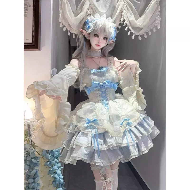 Pastel Lolita Ballet Tutu Dress with Ruffle Layers