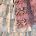 Pink Ribbon Lolita Corset Set - kawaii-inspired outfit in pastel colors - 89290121