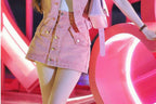 Pink Denim Vest & Skirt Two-Piece Set - kawaii-inspired outfit in pastel colors - 53577367