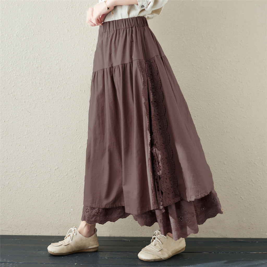 Japanese Natural Linen A-Line Skirt