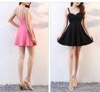 Sweetheart Flare Mini Dress - kawaii-inspired outfit in pastel colors - 43939039