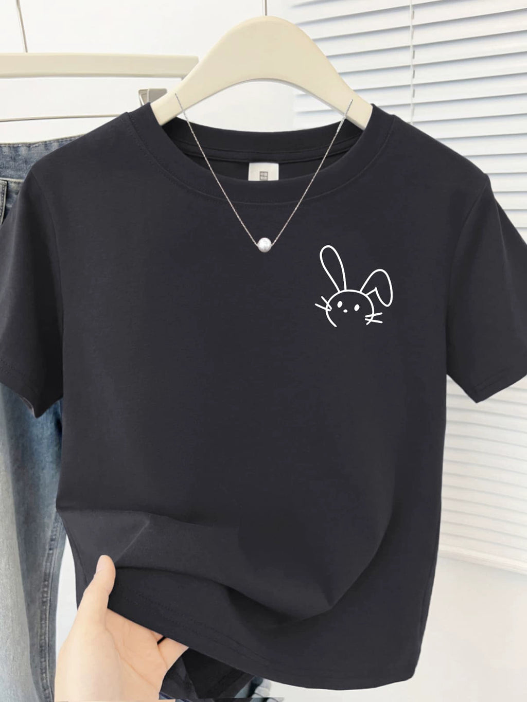 Simple Cute Rabbit Short-Sleeve Tee