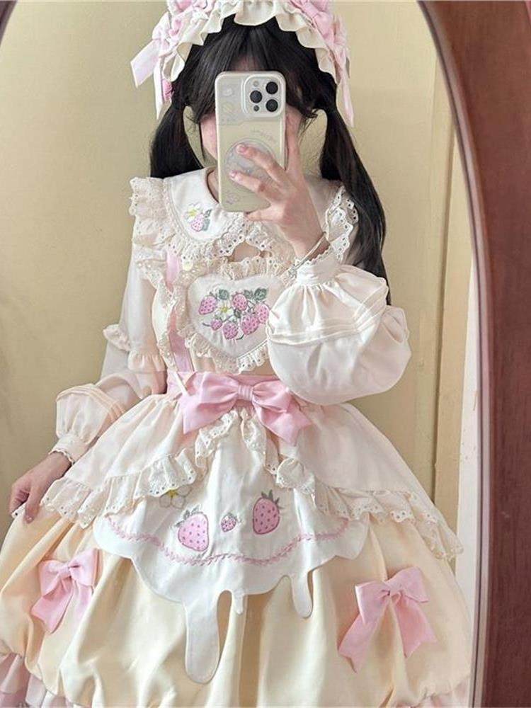 Berry Lace Darling Strawberry JSK Dress Set