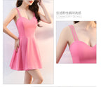 Sweetheart Flare Mini Dress - kawaii-inspired outfit in pastel colors - 7529458