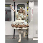 Mint Chocolate Princess Lolita Set - kawaii-inspired outfit in pastel colors - 92467375