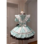 Mint Chocolate Sweet Maid Lolita Dress Set - kawaii-inspired outfit in pastel colors - 21947398