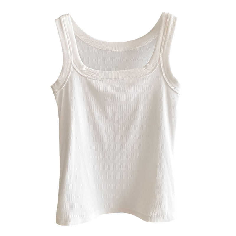 Summer Plus-Size Stretch Ribbed Camisole