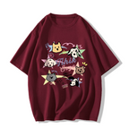 Creamy Cartoon Dog Graphic Tee - kawaii-inspired outfit in pastel colors - 33536686